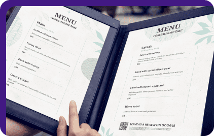 In menus